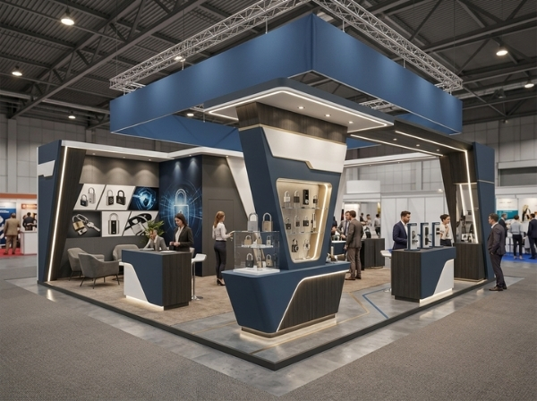 Example of an island exhibition stand design