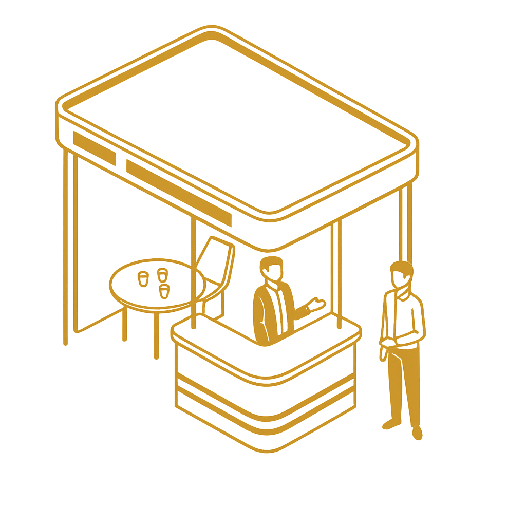 Custom exhibition stand build by PADLOCK CORP